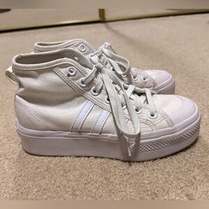 Adidas White High-Top Sneakers